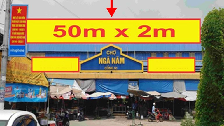 Pano Ốp Tường Tại Chợ Ngã Năm – Nguyễn Thị Minh Khai – Thị Xã Ngã Năm – Tỉnh Sóc Trăng (Vị Trí 1)