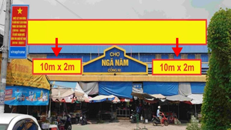 Pano Ốp Tường Tại Chợ Ngã Năm – Nguyễn Thị Minh Khai – Thị Xã Ngã Năm – Tỉnh Sóc Trăng (Vị Trí 2)