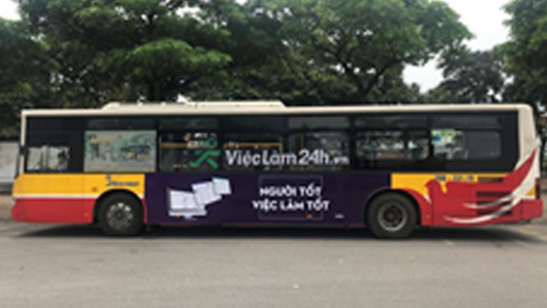 Quảng Cáo Tràn Kính Xe Bus Tại Nam Định