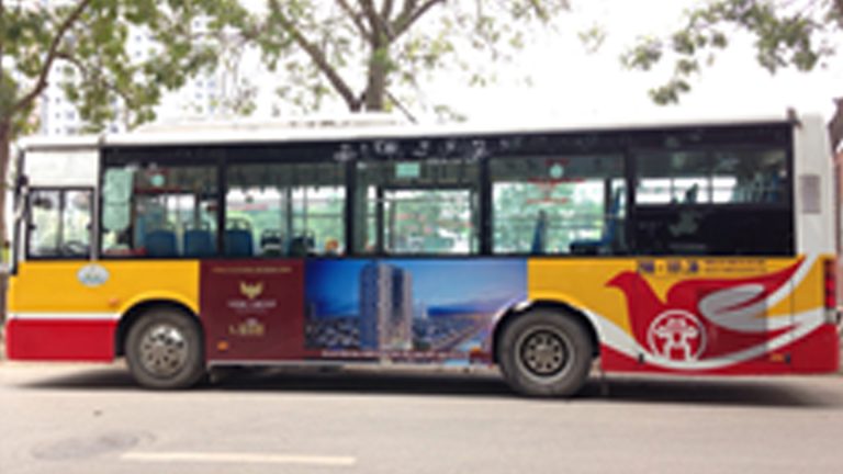 Quảng Cáo Tràn Kính Xe Bus Tại Quảng Trị